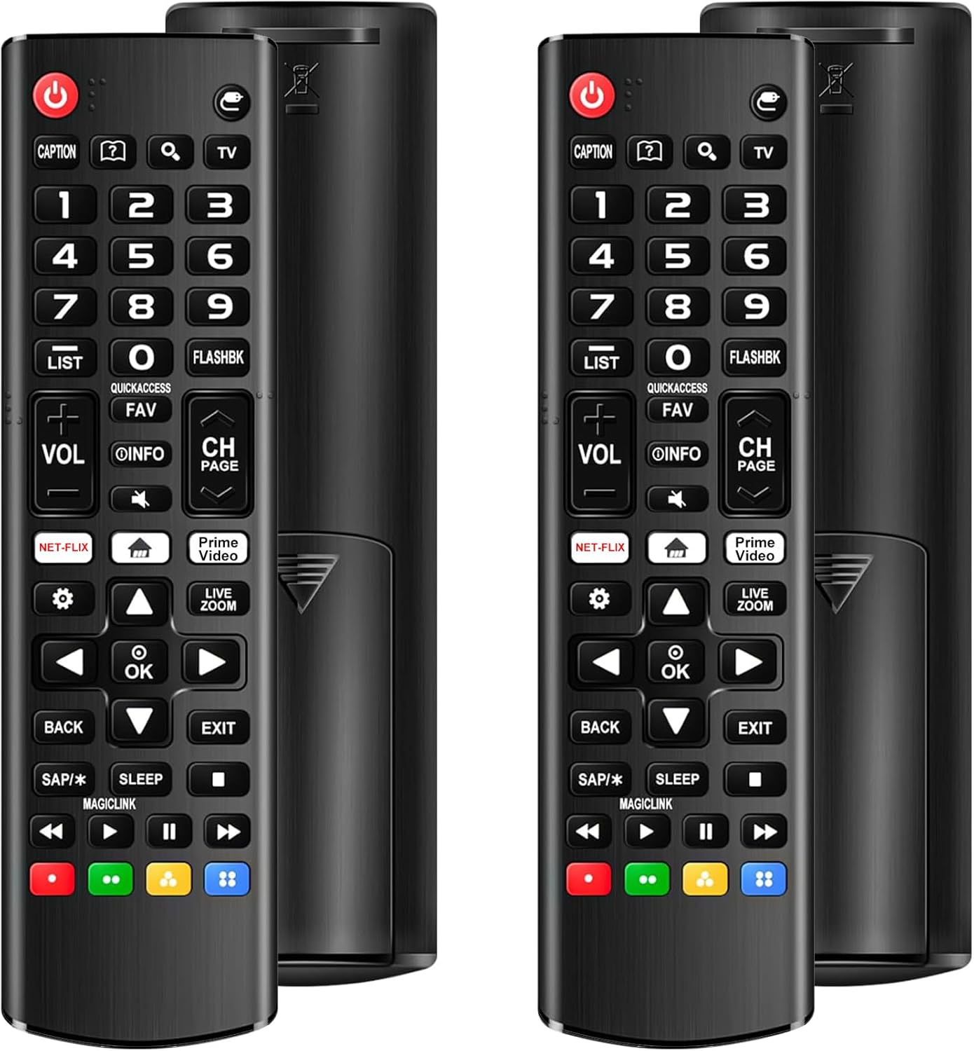 (Pack of 2) Universal Remote for LG Smart TV, Compatible with All LG TV Remote Control LCD LED OLED UHD HDTV 3D 4K Smart TV Models, Replacement Remote with Netflix Amazon Shortcuts Key